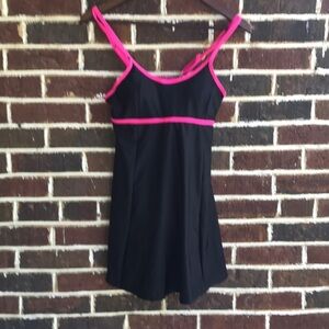 Women’s skirted one piece black bathing suit, Sz S